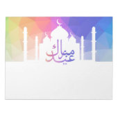 Farbenfrohe Regenbogen-Polygonal-Eid-Moschee - Not Notizblock (Vorderseite)