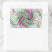 Farbenfrohe Regenbogen-Prism-Drehscheibe Rechteckiger Aufkleber (Tasche)