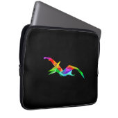 Farbenfrohe Regenbogen Pteranodon Pterodactyl Dino Laptopschutzhülle (Vorne Rechts)