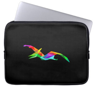 Farbenfrohe Regenbogen Pteranodon Pterodactyl Dino Laptopschutzhülle