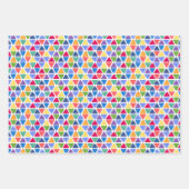 Farbenfrohe Regenbogen Punkte Abstraktes Dreieck H Geschenkpapier Set (Vorderseite 2)