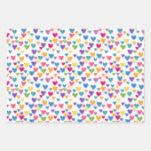 Farbenfrohe Regenbogen Punkte Abstraktes Dreieck H Geschenkpapier Set (Vorderseite)