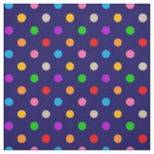 Farbenfrohe Regenbogen-Punkte Blau Stoff (Muster)