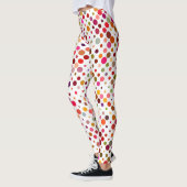 Farbenfrohe Regenbogen-Punkte Leggings (Links)