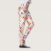 Farbenfrohe Regenbogen-Punkte Leggings (Rechts)