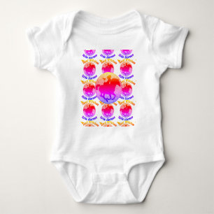 Farbenfrohe Regenbogen Real Hexen Reiten Baby Strampler