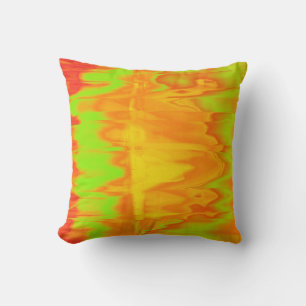Farbenfrohe Regenbogen Retro Funky Malerei Abstrak Kissen