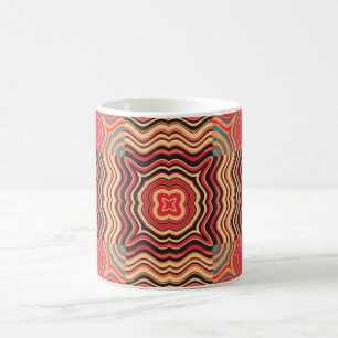 Farbenfrohe Regenbogen Retro Nahtloses Muster Squa Kaffeetasse