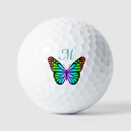 Farbenfrohe Regenbogen-Schmetterlinge Golf Balls Golfball (Vorderseite)