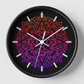 Farbenfrohe Regenbogen Simple Mandala Uhr (Vorderseite)