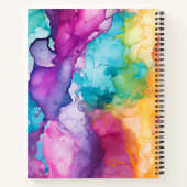 Farbenfrohe Regenbogen-Sketchbook Notizblock (Rückseite)