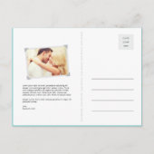 Farbenfrohe Regenbogen Sommer Foto Modernes Save t Ankündigungspostkarte (Rückseite)