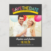 Farbenfrohe Regenbogen Sommer Foto Modernes Save t Ankündigungspostkarte (Vorderseite)