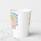 Farbenfrohe Regenbogen Sonnenschein Baby Dusche Pappbecher (Rechts)