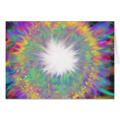 Farbenfrohe Regenbogen-Sternexplosion Abstrakt Art (Vorderseite (Horizontal))