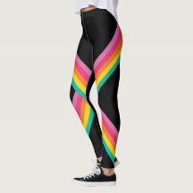 Farbenfrohe Regenbogen Streifen Band Design Schwar
