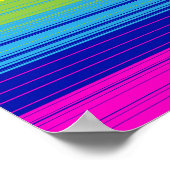 Farbenfrohe Regenbogen Streifen Kunstmuster Hinter Poster (Ecke)