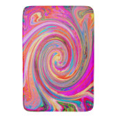 Farbenfrohe Regenbogen-Swirl Retro-Design Badematte (Vorderseite Vertikal)