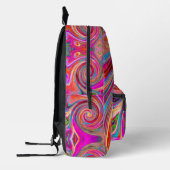 Farbenfrohe Regenbogen-Swirl Retro-Design Bedruckter Rucksack (Links)