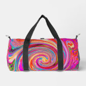 Farbenfrohe Regenbogen-Swirl Retro-Design Duffle Bag (Vorderseite)