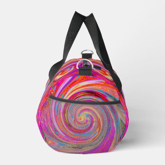 Farbenfrohe Regenbogen-Swirl Retro-Design Duffle Bag (Rechts)