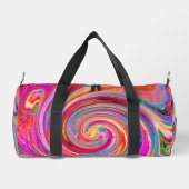 Farbenfrohe Regenbogen-Swirl Retro-Design Duffle Bag (Rückseite)