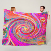 Farbenfrohe Regenbogen-Swirl Retro-Design