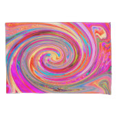 Farbenfrohe Regenbogen-Swirl Retro-Design Kissenbezug (Vorderseite)