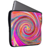Farbenfrohe Regenbogen-Swirl Retro-Design Laptopschutzhülle (Vorne Rechts)