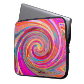 Farbenfrohe Regenbogen-Swirl Retro-Design Laptopschutzhülle (Vorderseite Links)