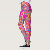 Farbenfrohe Regenbogen-Swirl Retro-Design Leggings (Links)
