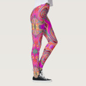 Farbenfrohe Regenbogen-Swirl Retro-Design Leggings (Rechts)