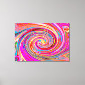 Farbenfrohe Regenbogen-Swirl Retro-Design Leinwanddruck (Vorderseite)