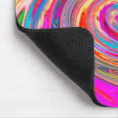 Farbenfrohe Regenbogen-Swirl Retro-Design Mousepad (Ecke)