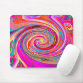 Farbenfrohe Regenbogen-Swirl Retro-Design Mousepad (Mit Mouse)