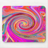 Farbenfrohe Regenbogen-Swirl Retro-Design Mousepad (Vorne)