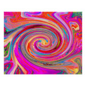 Farbenfrohe Regenbogen-Swirl Retro-Design Poster (Vorderseite)