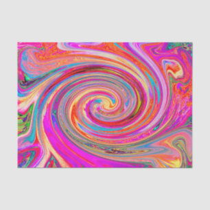 Farbenfrohe Regenbogen-Swirl Retro-Design Seidenpapier