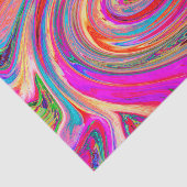Farbenfrohe Regenbogen-Swirl Retro-Design Seidenpapier (Ausschnitt)