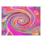 Farbenfrohe Regenbogen-Swirl Retro-Design Tischdecke (Vorderseite (Horizontal))