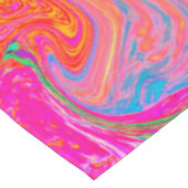 Farbenfrohe Regenbogen-Swirl Retro-Design Tischdecke (Schrägansicht)