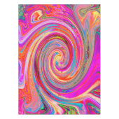Farbenfrohe Regenbogen-Swirl Retro-Design Tischdecke (Vorderseite)