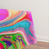 Farbenfrohe Regenbogen-Swirl Retro-Design Tischdecke (Beispiel)