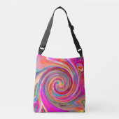 Farbenfrohe Regenbogen-Swirl Retro-Design Tragetaschen Mit Langen Trägern (Vorderseite)