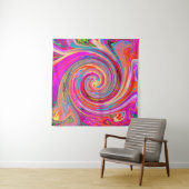 Farbenfrohe Regenbogen-Swirl Retro-Design Wandteppich (Beispiel (Horizontal))