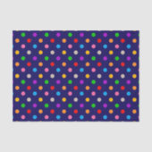 Farbenfrohe Regenbogen-Tupfen Blau Seidenpapier (Vorderseite)