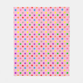 Farbenfrohe Regenbogen-Tupfen Rosa  Fleecedecke (Vorderseite)
