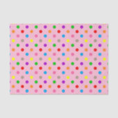 Farbenfrohe Regenbogen-Tupfen Rosa  Seidenpapier (Vorderseite)