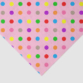 Farbenfrohe Regenbogen-Tupfen Rosa  Seidenpapier (Ausschnitt)
