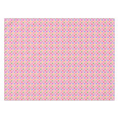 Farbenfrohe Regenbogen-Tupfen Rosa Tischdecke (Vorderseite (Horizontal))